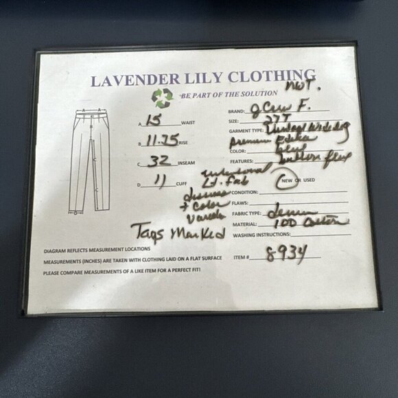 J. Crew Vintage Wide Leg 27 Tall Button Fly Blue NWT - Picture 13 of 13